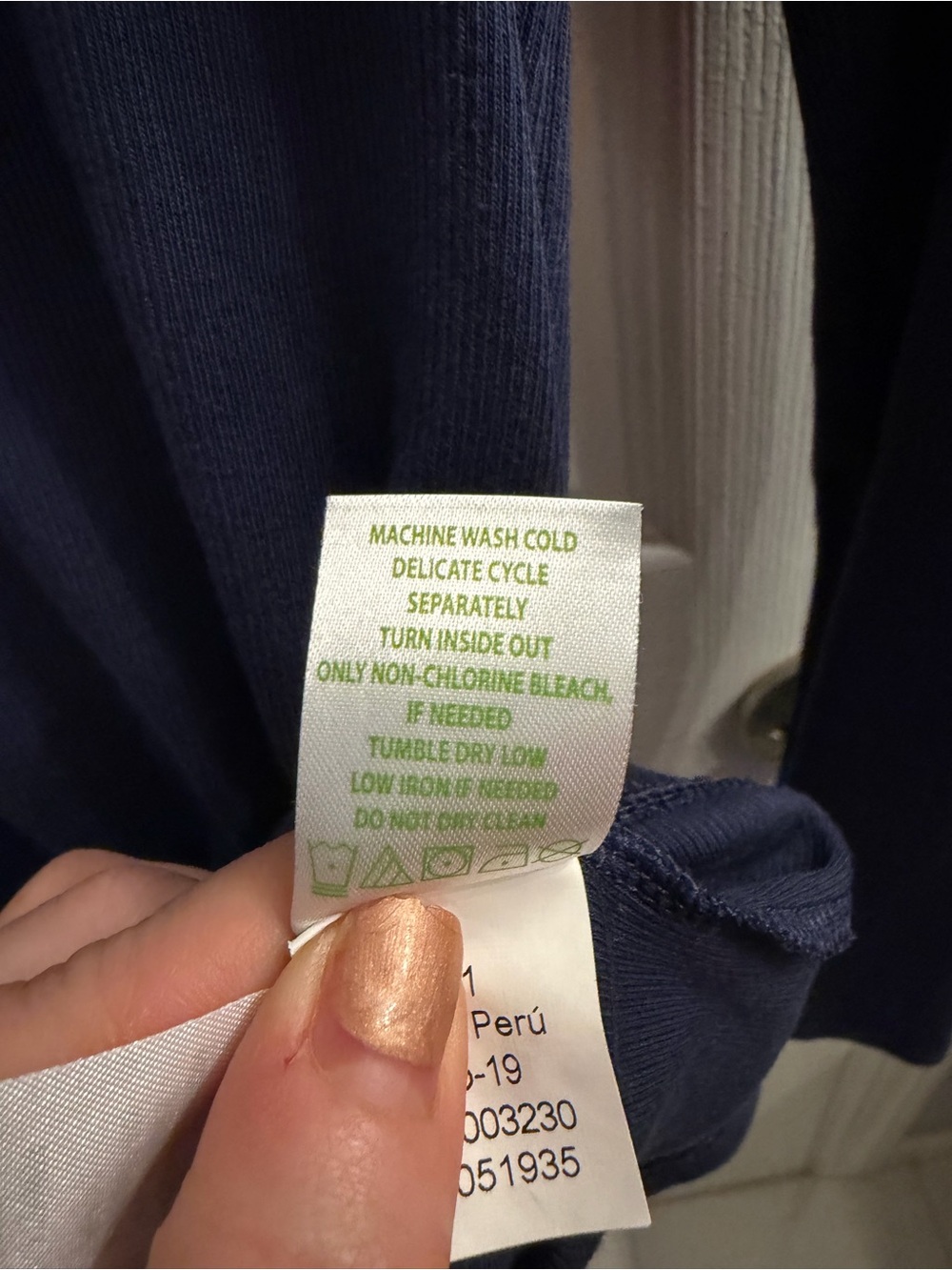 Lilly Pulitzer Basic Long Sleeve Tee Shirt Navy - Picture 6 of 6